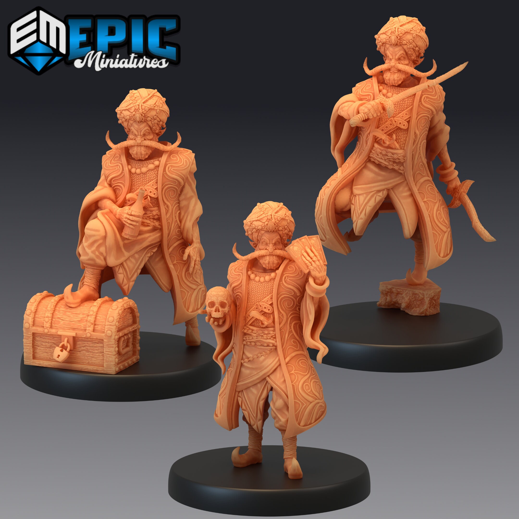 Shady fortune Teller 2257-2259, Medium Miniature, Epic miniature, Dungeon and Dragons, RPG, Dnd, Talshari Oasis homewbrew mini's, NPC desert