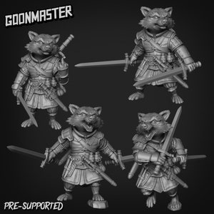 Raccoon Rogues set 2, by Goons Dnd, Dungeon and Dragon Mini, Tabletop Miniature, Miniature, Fantasy Miniatures,