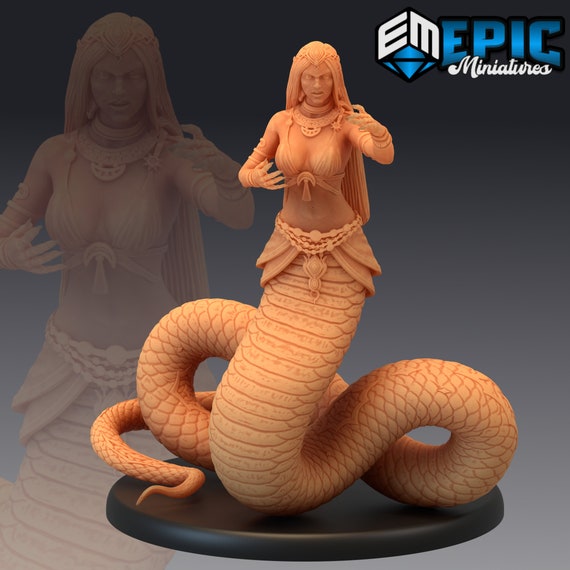 Giant Snake Serpent | Premium 3D Printed Tabletop Miniatures 28mm to 100mm  | dnd 20835