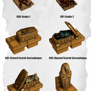 Desert Tiles – Snakes & Sarcophagus Pack (ET-080 to ET-085)