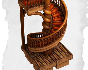 Miniature Spiral Staircase Handcrafted- NOT A KIT - Etsy