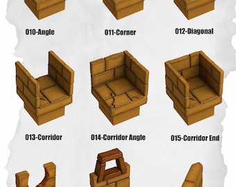 Desert Terrain: wanddetailspakket voor DnD-tegels