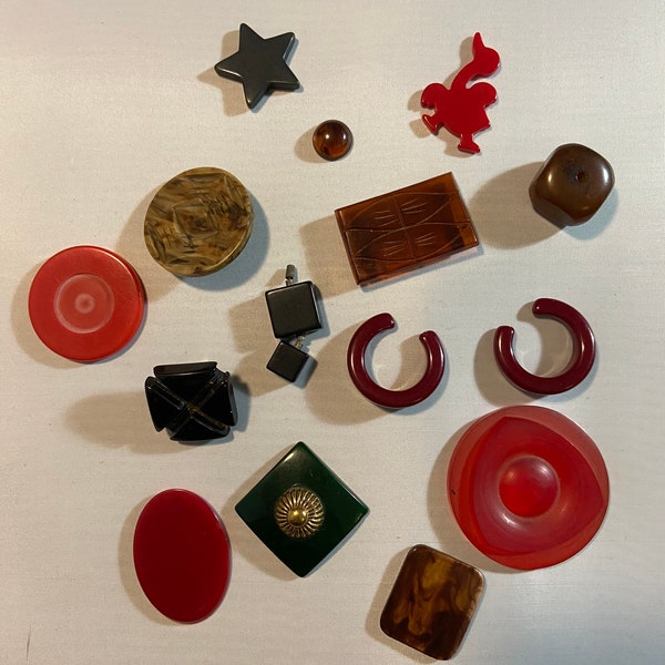 Lot of Various Bakelite Shapes and Pieces