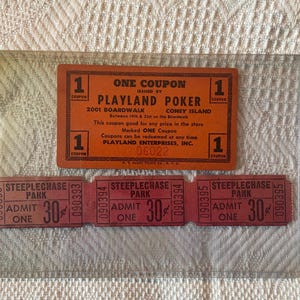 Vintage Coney Island Ticket Lot