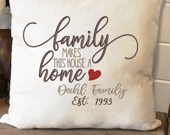 Family Makes This House A Home Embroidery Design- Available Sizes 8x12 6x10 5x7 INSTANT DIGITAL DOWNLOAD