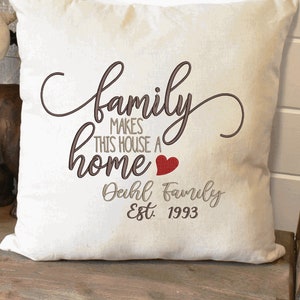 Family Makes This House A Home Embroidery Design- Available Sizes 8x12 6x10 5x7 INSTANT DIGITAL DOWNLOAD