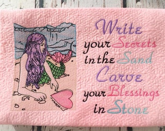 Mermaid and Mermaid Saying Reading Pillow Bundle  Embroidery Design Size -4x4 & 5x7- INSTANT DIGITAL DOWNLOAD