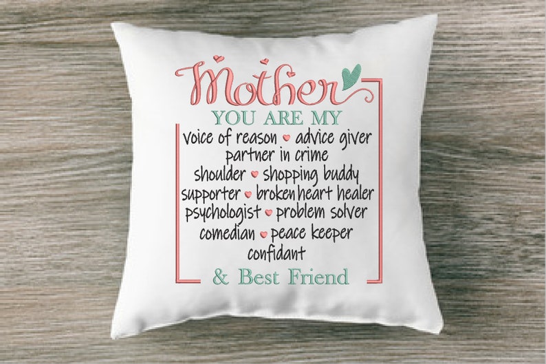 Mother You Are My Everything & Best Friend Embroidery Design - Etsy
