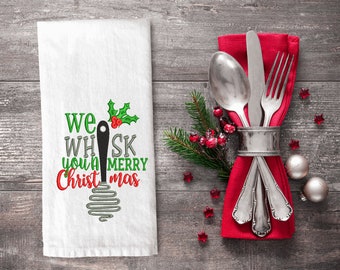 We Whisk You A Merry Christmas with Whisk Embroidery Design- Sizes Available 6x10 5x7 4x4 INSTANT DIGITAL DOWNLOAD