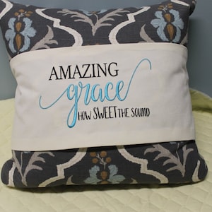 Amazing Grace How Sweet The Sound Embroidery Design- Available Sizes 8x12 6x10 5x7 INSTANT DIGITAL DOWNLOAD