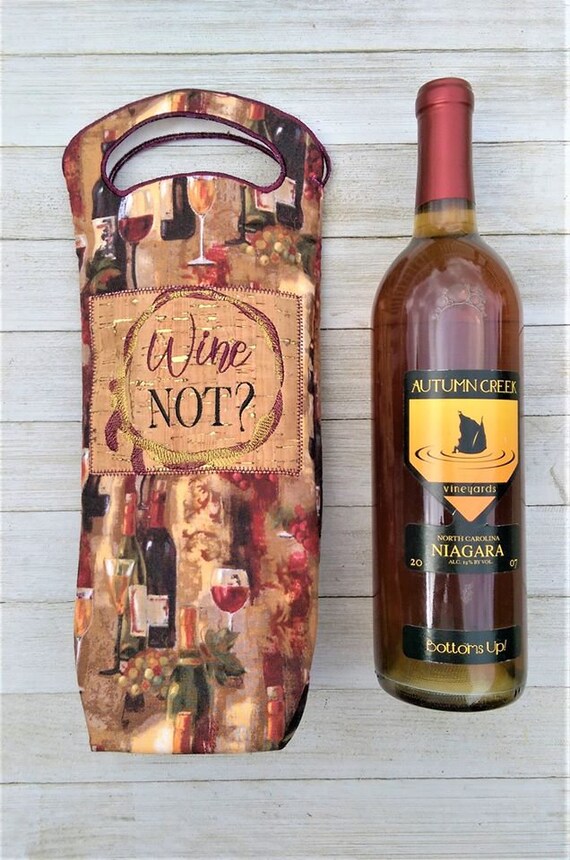 In the Hoop Wine Bag and Wine Not Saying Embroidery Design Etsy UK