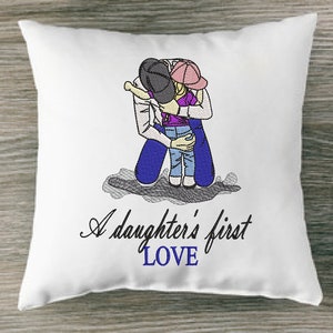 Father and Daughter Love/ Father's Day Embroidery Design- Available Sizes 5x7 6x10 8x12 INSTANT DIGITAL DOWNLOAD