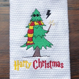 Harry Christmas Tree- Harry P House Colors Embroidery Design- Available in 6x10 5x7 4x4 INSTANT DIGITAL DOWNLOAD
