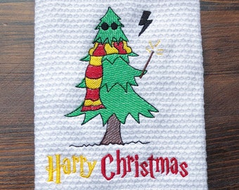 Harry Christmas Tree- Harry P House Colors Embroidery Design- Available in 6x10 5x7 4x4 INSTANT DIGITAL DOWNLOAD