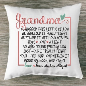 We Hugged This Little Pillow With All Our Love Embroidery Design- Available Sizes 8x12 6x10 5x7 INSTANT DIGITAL DOWNLOAD