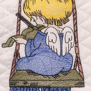 Boy Angel Baby Embroidery Design - sizes 6x10 5x7 4x4 available INSTANT DIGITAL DOWNLOAD