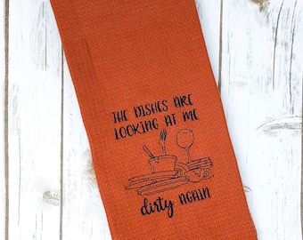 The dishes are looking at me dirty again Embroidery Design- Sizes Available 6x10 5x7 4x4 INSTANT DIGITAL DOWNLOAD