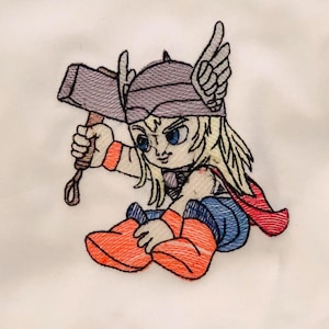 Baby Thor Embroidery Design. Sizes available 6x10 5x7 and 4x4 INSTANT DIGITAL DOWNLOAD