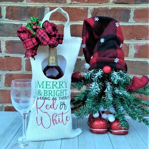 Merry and Bright As Long As There&#39;s Red or White Embroidery Design- Available Sizes 6x10 5x7 4x4 INSTANT DIGITAL DOWNLOAD
