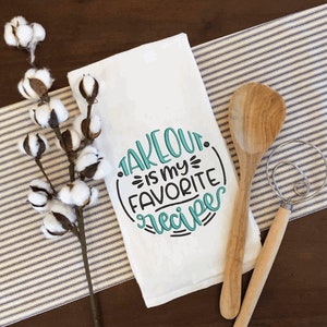 Takeout is My Favorite Recipe Embroidery Design- Available Sizes 6x10 5x7 4x4 INSTANT DIGITAL DOWNLOAD