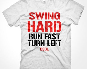 Baseball Swing Hard Run Fast Turn Left