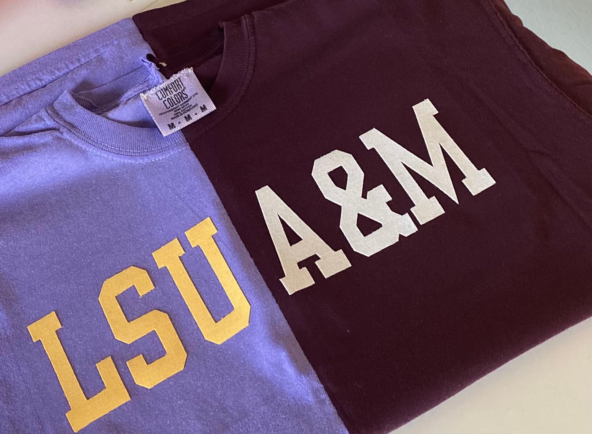split half and half t shirt