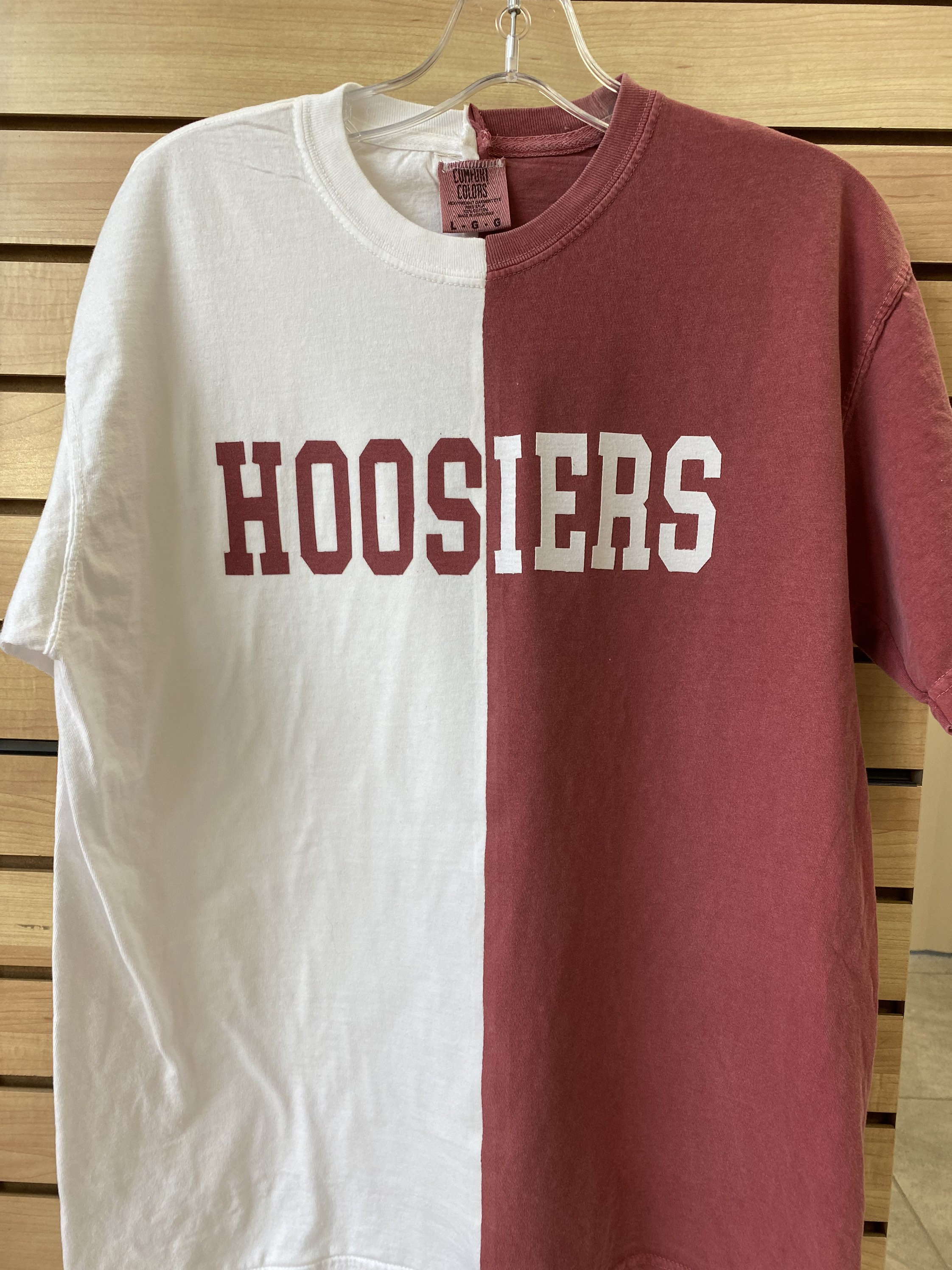 split half and half t shirt
