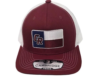 Cinco Ranch Trucker Cap Texas Flag (embroidered logo)