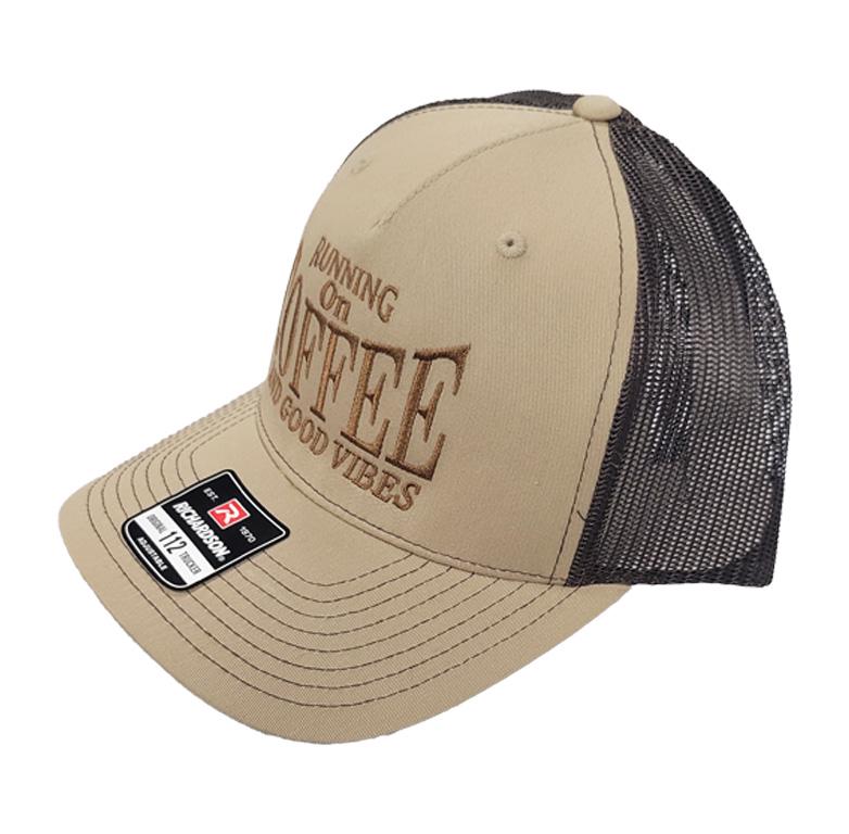 Running on Coffee and Good Vibes Embroidered Trucker Cap  display picture 1