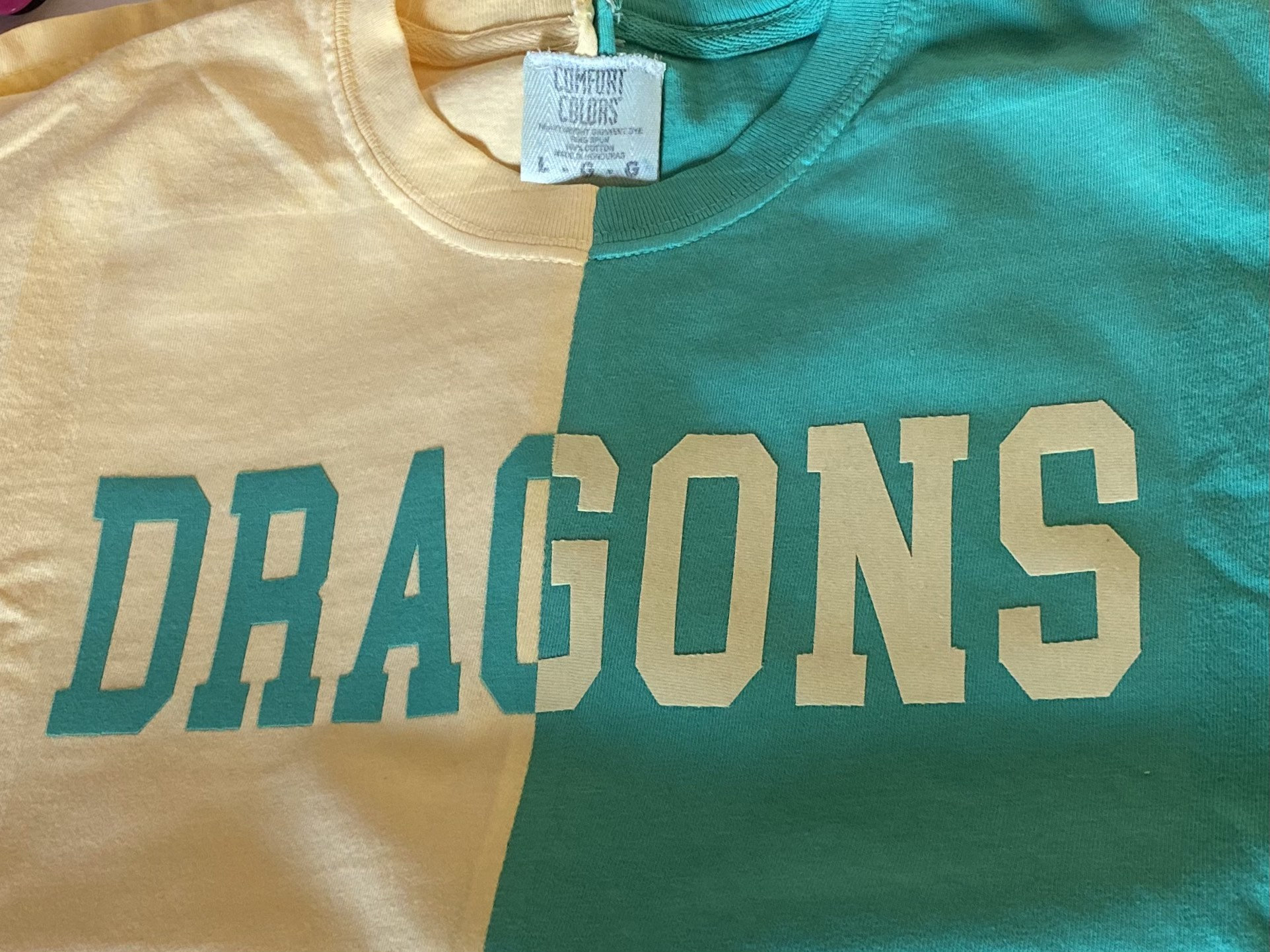 split half and half t shirt