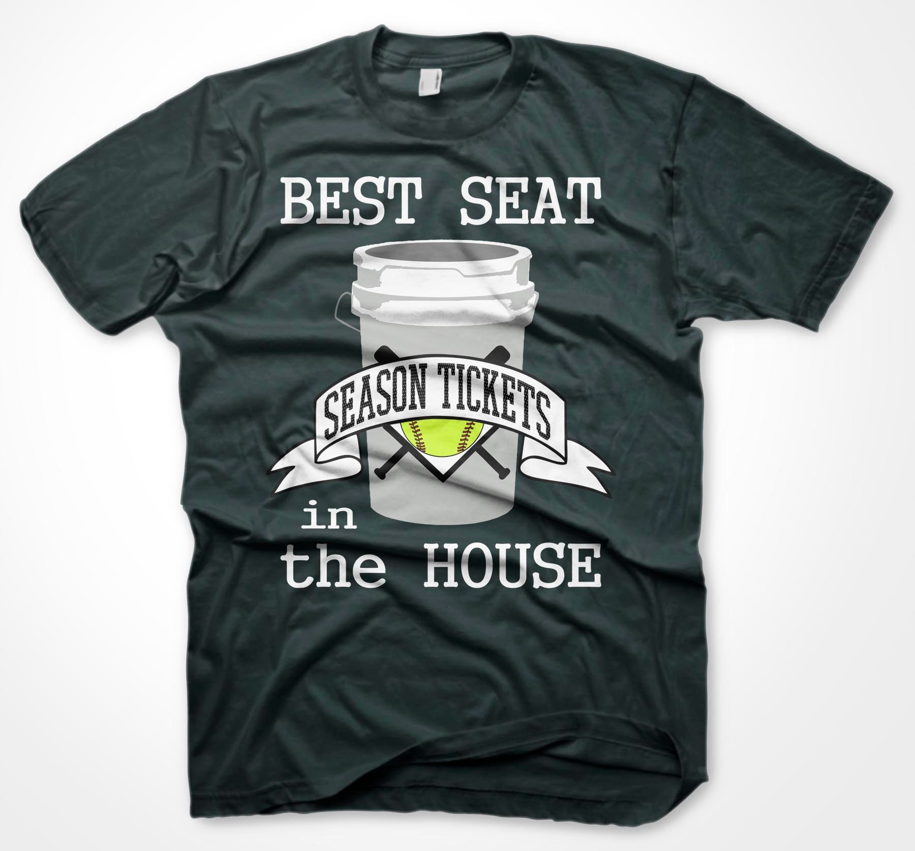 Baseball/softball Bucket Best Seat in the House T-shirt - Etsy