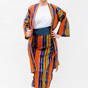 Long high waist wrap skirt / african fabric skirt / midi skirt / winter wrap image 6