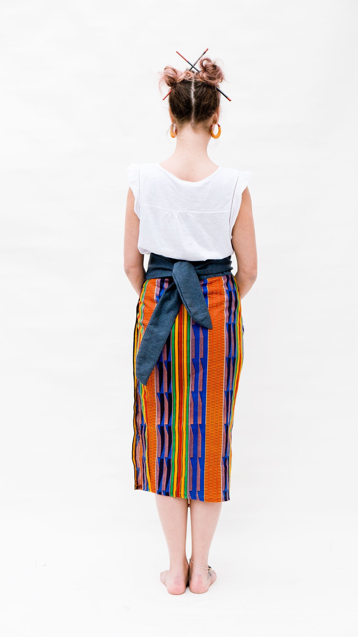 Long High Waist Wrap Skirt / African Fabric Skirt / Midi Skirt - Etsy