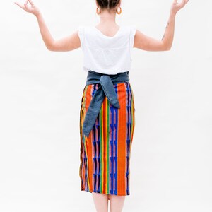 Long high waist wrap skirt / african fabric skirt / midi skirt / winter wrap image 5