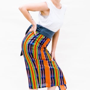 Long high waist wrap skirt / african fabric skirt / midi skirt / winter wrap image 2