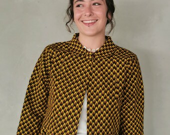 colorful short waxprint jacket