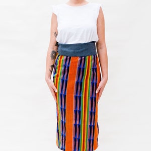 Long high waist wrap skirt / african fabric skirt / midi skirt / winter wrap image 1