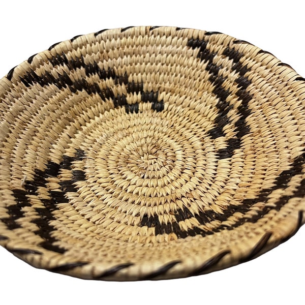 Beautiful 6 1/2” Coiled Woven Basket Bowl