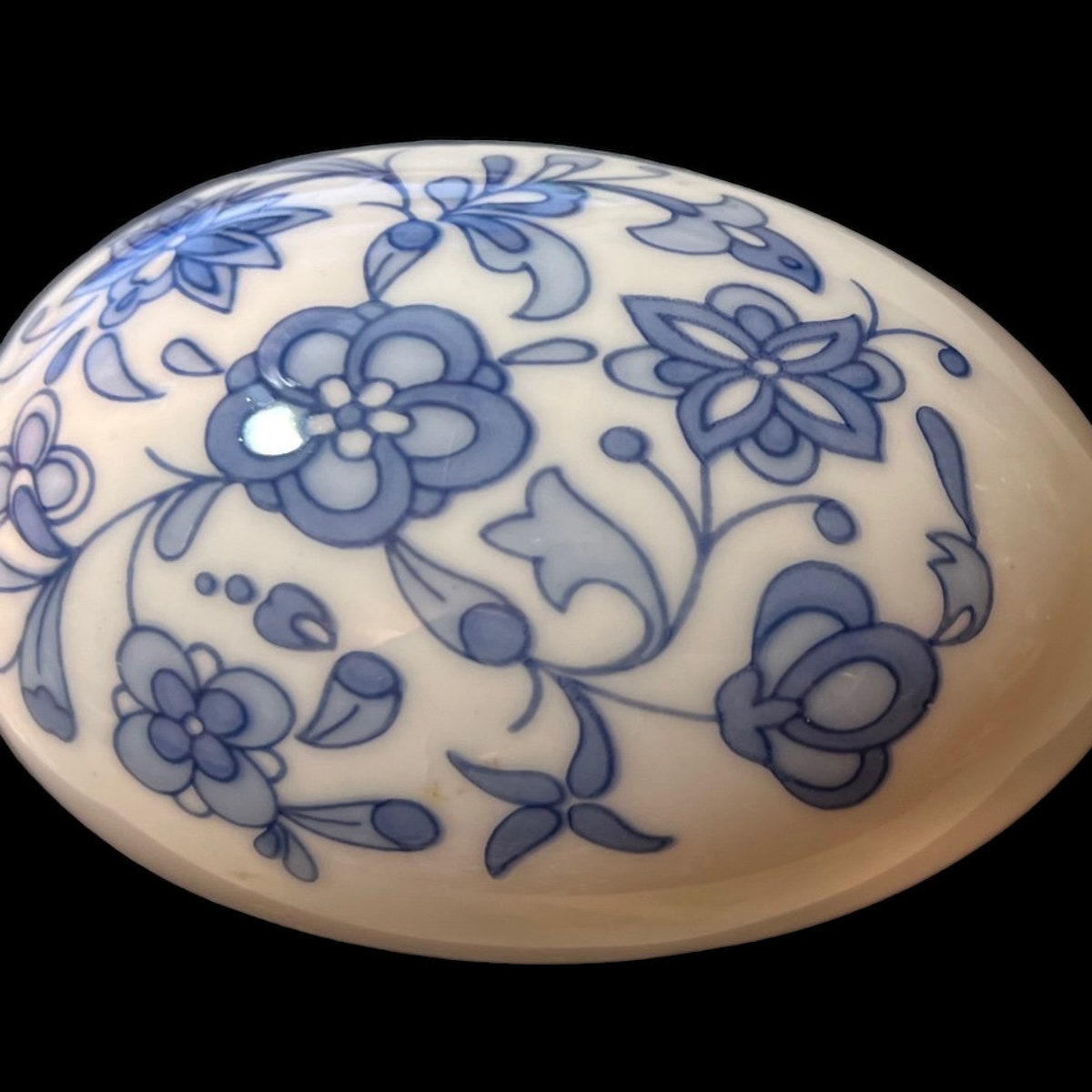Minton Bone China Blue and White Floral Egg Trinket Dish Made in England - Etsy