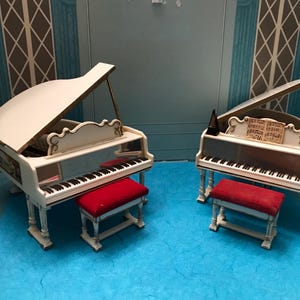 Petite Princess Royal Grand Pianos x 2 Pianos - Both Have Benches. One Complete with Music and Metronome.