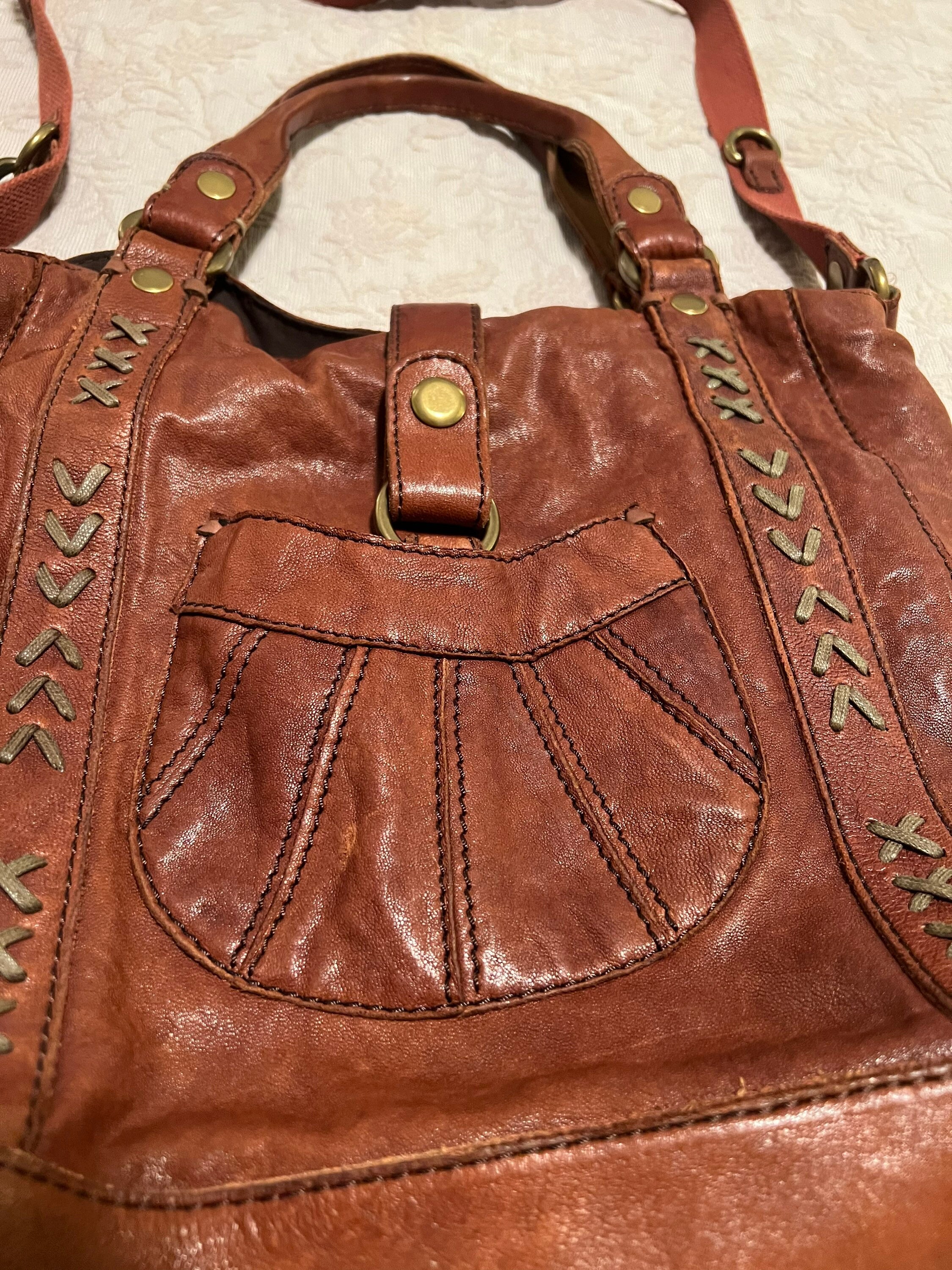 Lucky Brand Italian Leather Vintage Purse Etsy