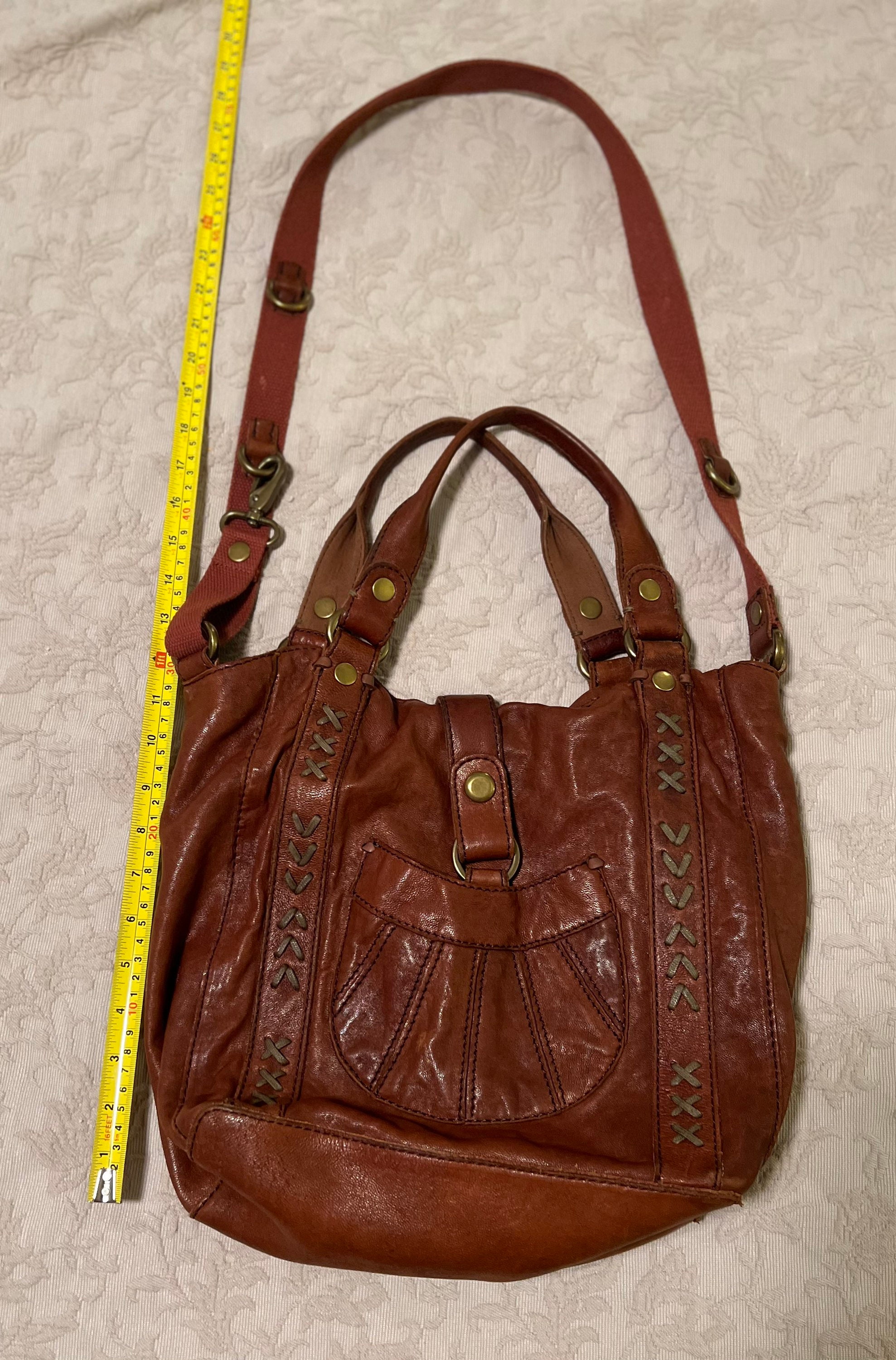 Lucky Brand Italian Leather Vintage Purse Etsy
