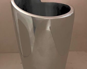 Nambe 1998 Smith and Celentano Designed Spiral Wine Bottle Chiller Alloy 6190