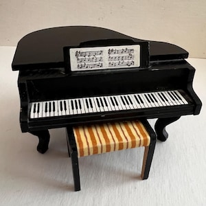Lundby Dollhouse Grand Piano and Piano Bench