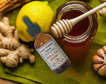 Cold & Flu Relief | Herbal Extract Tincture | Prevention | Immune System | Ease Symptoms | Nourish Cells | Homeopathic | Expectorant | Cough