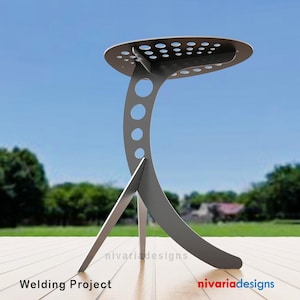 Decor table - 25in tall - Welder project - dxf plasma cutter files