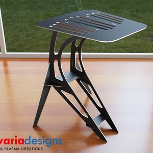 Mesa auxiliar: 25 pulgadas de alto. Archivos DXF para corte por plasma, chorro de agua y corte por láser.
