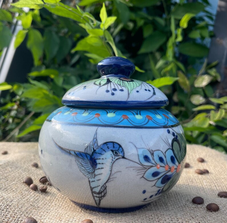 Handmade Ceramic Coffee Pot, Hand Painted Made by Local Artists in
