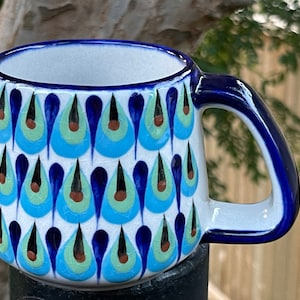 Guatemala peacock design Mug,  Made in Guatemala with love, ceramic coffee Mug.  Guatemalan art,Free Shipping!