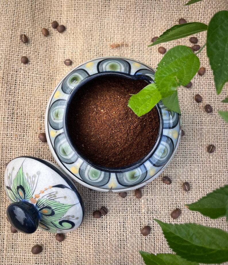 Handmade Ceramic Coffee Pot, Hand Painted Mug Made by Local Artists in